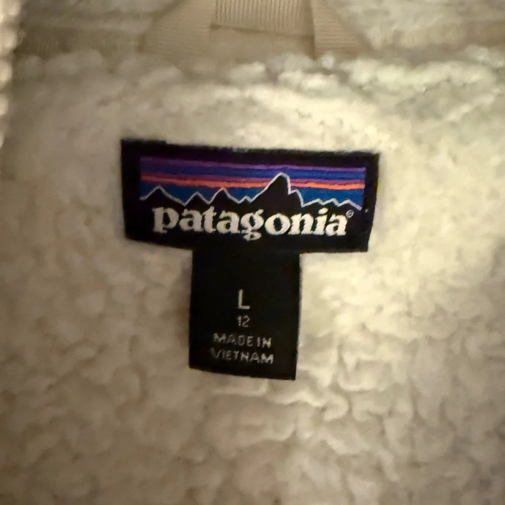 Patagonia Los Gatos Kids Quarter Zip Cream Fleece Jacket 12 - Picture 3 of 5